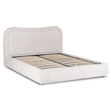 Mebel Elite Кровать 160x200 Haga с ящиком для вещей, серая, из ткани букле, ME.HAGA/160/P/TB/LOZZPOJ - Home Club