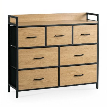 Mebel Elite Комод із шухлядами Hudson 98 см, дуб/чорний, ME.HUDSON/D/CZ/KOM - Home Club