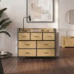 Mebel Elite Комод с ящиками Hudson 98 см, дуб/чёрный, ME.HUDSON/D/CZ/KOM - Home Club, изображение 2