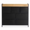 Mebel Elite Комод с ящиками Hudson 98 см, дуб/чёрный, ME.HUDSON/D/CZ/KOM - Home Club, изображение 6