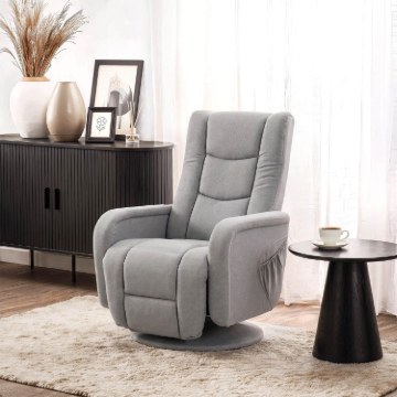 Mebel Elite Вращающееся массажное кресло Spike 2, серого цвета, ME.SPIKE2/JP/T/FW - Home Club