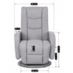 Mebel Elite Вращающееся массажное кресло Spike 2, серого цвета, ME.SPIKE2/JP/T/FW - Home Club, изображение 11