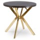 Mebel Elite Стіл Dorian, розкладний, 80–160 см, чорний/золотий, ME.DORIAN/CZ/ZL/S - Home Club