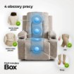 Mebel Elite Раскладной массажный кресло Box, бежевый, велюровый, ME.BOX/BZ/V/FW - Home Club, изображение 6