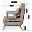 Mebel Elite Раскладной кресло Bart, бежевого цвета, ME.BART/BZ/T/FW - Home Club, изображение 11