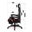 Mebel Elite Ігрове обертове крісло Maximo, чорно-червоне, ME.MAXIMO/CZ/CZR/T/FO - Home Club, Зображення 7