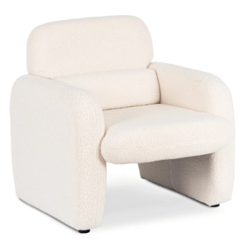 Mebel Elite Кресло для отдыха Togo кремового цвета из ткани «букле», ME.TOGO/KR/TB/FW - Home Club
