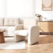 Mebel Elite Кресло для отдыха Togo кремового цвета из ткани «букле», ME.TOGO/KR/TB/FW - Home Club, изображение 2
