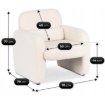 Mebel Elite Кресло для отдыха Togo кремового цвета из ткани «букле», ME.TOGO/KR/TB/FW - Home Club, изображение 9