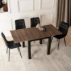 Mebel Elite Розкладний стіл Max 80–160 см, горіх/чорний, W.MAX/OM/CZ/S - Home Club, Зображення 4