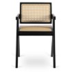 Mebel Elite Стул Madera, чёрный/бежевый, ажурный, ME.MADERA/KR/RT/CZ/DK/K - Home Club, изображение 3