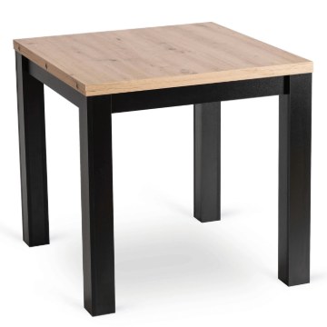 Mebel Elite Раздвижной стол Max 80–160 см, дуб Artisan/чёрный, W.MAX/DA/CZ/S - Home Club