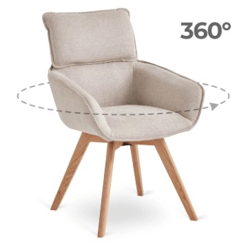 Mebel Elite Вращающееся кресло Dias бежевого цвета, ME.DIAS/BZ/T/K - Home Club
