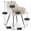 Mebel Elite Стул Nawara кремового цвета, ME.NAWARA/KR/CZ/T/K - Home Club, изображение 6