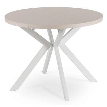 Mebel Elite Стіл Lukas, розкладний, 100–250 см, кашмір/білий, ME.LUKAS/KASZ/B/S - Home Club