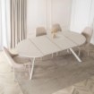 Mebel Elite Стол Lukas, раскладной, 100–250 см, цвет «Кашмир»/белый, ME.LUKAS/KASZ/B/S - Home Club, изображение 5