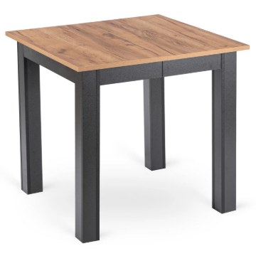 Mebel Elite Раздвижной стол Ben 80–200 см, дуб Craft/чёрный, W.BEN/DC/CZ/S - Home Club
