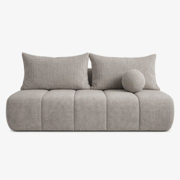 Mebel Elite Раскладной диван Saria светло-серого цвета из шенила, COM.CLOUD/FLOW1/SOF - Home Club