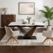 Mebel Elite Стол Rex 2, керамический, раскладной, 180–240 см, белый мрамор/орех, ME.REX2/B/O/CER/S180-240 - Home Club, изображение 2