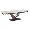 Mebel Elite Стол Rex 2, керамический, раскладной, 180–240 см, белый мрамор/орех, ME.REX2/B/O/CER/S180-240 - Home Club, изображение 3