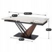 Mebel Elite Стол Rex 2, керамический, раскладной, 180–240 см, белый мрамор/орех, ME.REX2/B/O/CER/S180-240 - Home Club, изображение 5