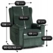 Mebel Elite Раскладной массажный кресло Sebastian, зеленое, из вельвета, ME.SEBASTIAN/Z/SZTR/FW - Home Club, изображение 10