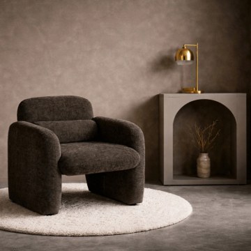 Mebel Elite Кресло для отдыха Togo, коричневое, ME.TOGO/BR/T/FW - Home Club