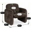 Mebel Elite Кресло для отдыха Togo, коричневое, ME.TOGO/BR/T/FW - Home Club, изображение 9
