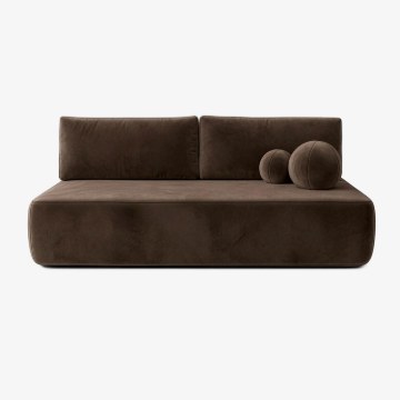 Mebel Elite Раскладной диван Arveto, коричневый, велюровый, COM.MONOM/MONOLITH29/SOF - Home Club