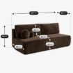 Mebel Elite Раскладной диван Arveto, коричневый, велюровый, COM.MONOM/MONOLITH29/SOF - Home Club, изображение 8