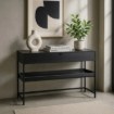 Mebel Elite Консоль для прихожей Ruby 100 см с полкой, чёрная, ME.RUBY/CZ/B - Home Club, изображение 2