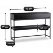 Mebel Elite Консоль для прихожей Ruby 100 см с полкой, чёрная, ME.RUBY/CZ/B - Home Club, изображение 7