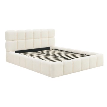 Mebel Elite Ліжко 160x200 Murcja з ящиком для речей, кремове, з тканини букле, ME.MURCJA/160/KR/TB/LOZZPOJ - Home Club