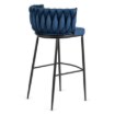 Mebel Elite Стілець Flores, темно-синій, велюровий, ME.FLORES/GR/CZ/V/H - Home Club, Зображення 4