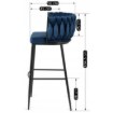 Mebel Elite Стілець Flores, темно-синій, велюровий, ME.FLORES/GR/CZ/V/H - Home Club, Зображення 8