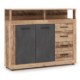 Mebel Elite Комод Blago Midi A 119,6 см, «Сирий дуб»/«Чорний», W.LUNA/MIDIA/OSL/MA/KOM2D4S - Home Club
