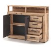 Mebel Elite Комод Blago Midi A 119,6 см, натуральный дуб/чёрный, W.LUNA/MIDIA/OSL/MA/KOM2D4S - Home Club, изображение 4