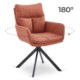 Mebel Elite Обертове крісло Paul Rude, ME.PAUL/RD/CZ/T/K - Home Club