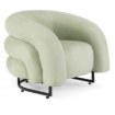 Mebel Elite Кресло для отдыха Carmine, мятный, велюровое, ME.CARMINE/MI/V/FW - Home Club