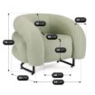 Mebel Elite Кресло для отдыха Carmine, мятный, велюровое, ME.CARMINE/MI/V/FW - Home Club, изображение 8