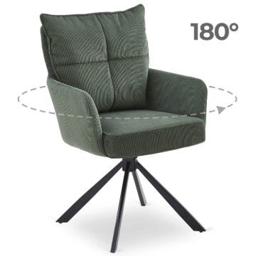 Mebel Elite Вращающееся кресло City зелёного цвета из вельвета, ME.CITY/Z/SZTR/K - Home Club