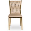Mebel Elite Стілець Dan кремового кольору, плетений, велюровий, ME.DAN/KR/ZL/V/K - Home Club, Зображення 3