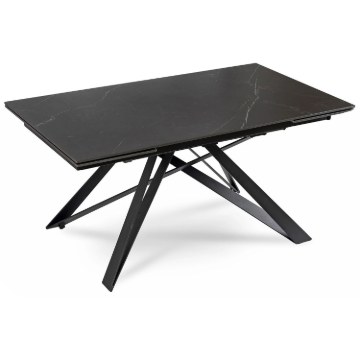 Mebel Elite Стол Maxime, керамический, раскладной, 160–240 см, черный мрамор, ME.MAXIME/CZ/S - Home Club