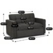 Mebel Elite Раскладной кресло Aster для сна, чёрный, ME.ASTER/CZ/T/SOF - Home Club, изображение 8