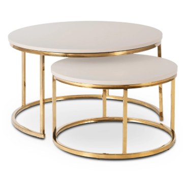 Mebel Elite Набор столиков Apulia Max «Кашмир»/«Золотой», ME.MAXAPULIA/KASZ/ZL/L - Home Club