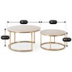 Mebel Elite Набор столиков Apulia Max «Кашмир»/«Золотой», ME.MAXAPULIA/KASZ/ZL/L - Home Club, изображение 6