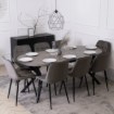 Mebel Elite Стіл Lugo, розкладний, 90–190 см, бетон/чорний, ME.LUGO/BET/CZ/S - Home Club, Зображення 5