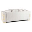 Mebel Elite Диван Pallazo 3S, трёхместный, кремово-золотой, ME.PALLAZO3S/KR/ZL/V/SOF - Home Club, изображение 4
