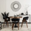 Mebel Elite Стілець Gary з велюру, чорний/горіх, ME.GARY/CZ/O/V/DG/K - Home Club, Зображення 3