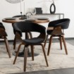 Mebel Elite Стілець Gary з велюру, чорний/горіх, ME.GARY/CZ/O/V/DG/K - Home Club, Зображення 4